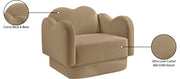 Bloom Velvet Upholstered Accent Chair in Camel - 44007Camel-C