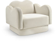 Bloom Velvet Upholstered Accent Chair in Cream - 44007Cream-C