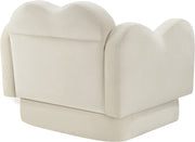 Bloom Velvet Upholstered Accent Chair in Cream - 44007Cream-C