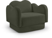 Bloom Velvet Upholstered Accent Chair in Green - 44007Green-C