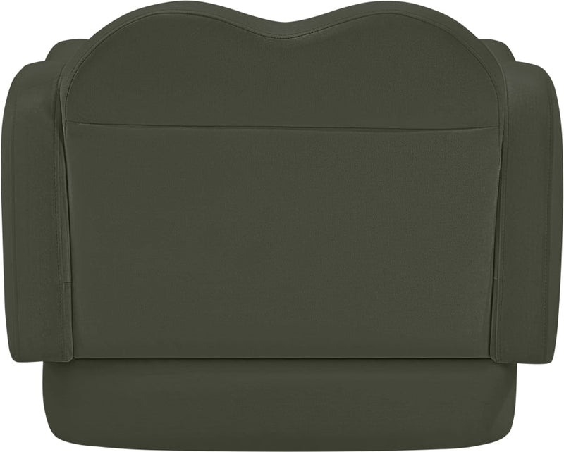 Bloom Velvet Upholstered Accent Chair in Green - 44007Green-C