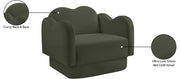 Bloom Velvet Upholstered Accent Chair in Green - 44007Green-C