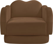 Bloom Velvet Upholstered Accent Chair in Saddle - 44007Saddle-C