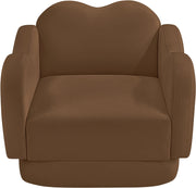Bloom Velvet Upholstered Accent Chair in Saddle - 44007Saddle-C