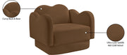 Bloom Velvet Upholstered Accent Chair in Saddle - 44007Saddle-C