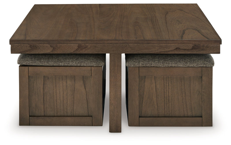 Boardernest Coffee Table with 1 End Table in Brown - PKG015856