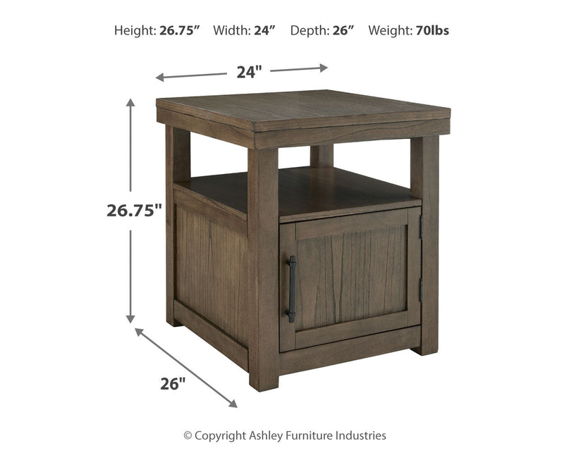 Boardernest Coffee Table with 1 End Table in Brown - PKG015856