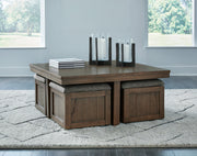Boardernest Coffee Table with 1 End Table in Brown - PKG015856