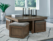 Boardernest Coffee Table with 1 End Table in Brown - PKG015856
