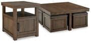Boardernest Coffee Table with 1 End Table in Brown - PKG015856