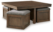 Boardernest Coffee Table with 1 End Table in Brown - PKG015856