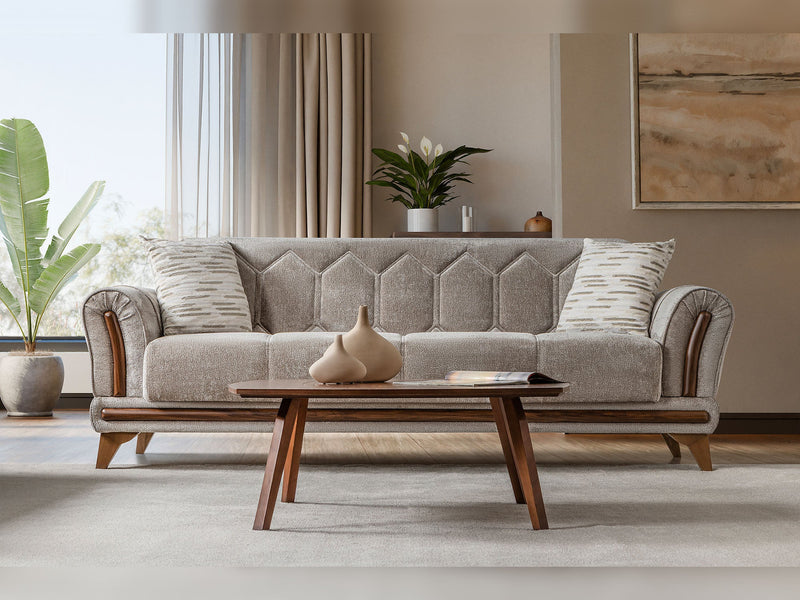 Bodrum 3-pieces (Sofa & Loveseat & Chair) Livingroom Set in Beige - 200-ST-BOD-HENRY07-321