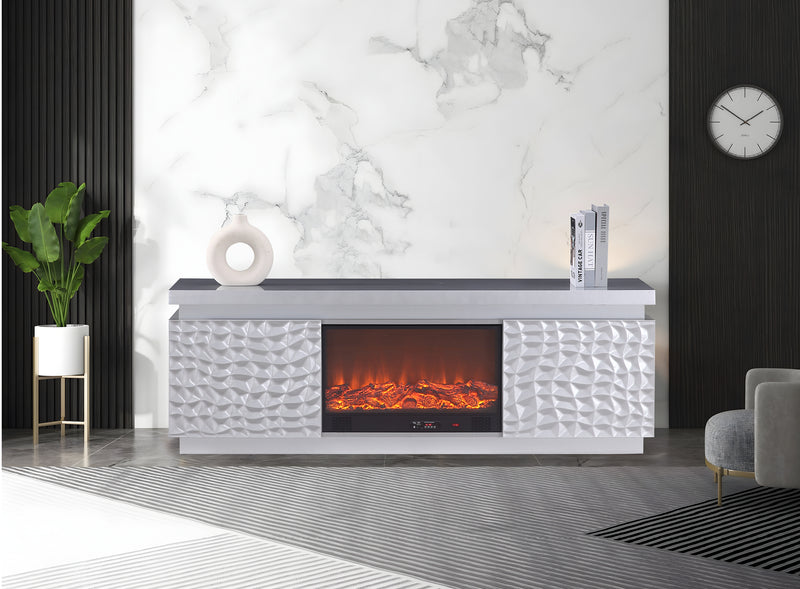 Bogota Silver Tv Stand - BOGOTA-SLVR-TVS