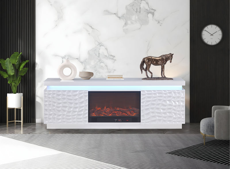 Bogota White Tv Stand - BOGOTA-WH-TVS
