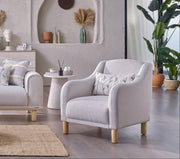 Boheems Accent Chair (Cream) - Gate FurnitureLiving Room Chair