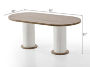 Bohem 6 Person Dining Room Set - Gate FurnitureDining Room Sets