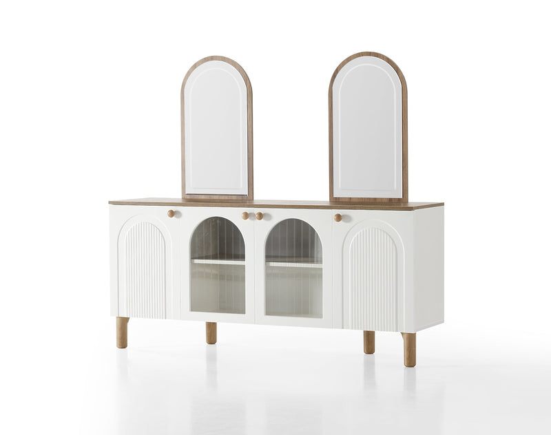 Bohem Diningroom (Consol With Mirror & Dining Table & 6 Dining Chair) - 115-BOH-SET