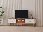 Bohem TV Stand With Electric Fireplace - Gate FurnitureTV Stands With Fireplace