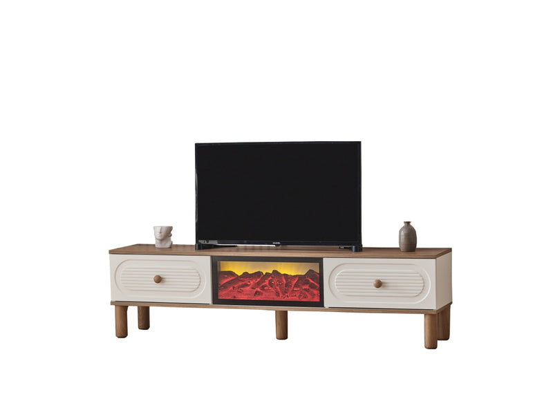 Bohem Tv Stand With Fireplace - 130-BOH-TV-F