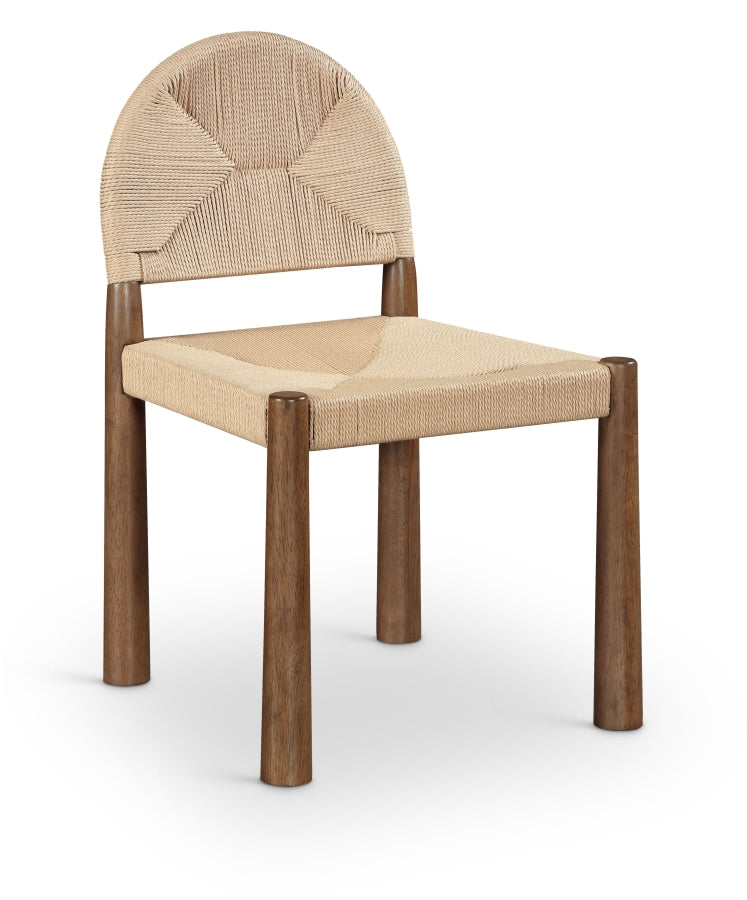 Bohemia Woven Seagrass Cord And Solid Wood Dining Chair in Beige, Set of 2 - 332-C
