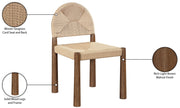 Bohemia Woven Seagrass Cord And Solid Wood Dining Chair in Beige, Set of 2 - 332-C