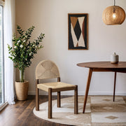 Bohemia Woven Seagrass Cord And Solid Wood Dining Chair in Beige, Set of 2 - 332-C