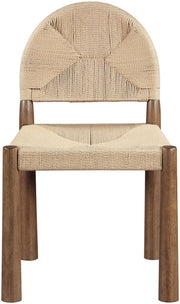 Bohemia Woven Seagrass Cord And Solid Wood Dining Chair in Beige, Set of 2 - 332-C