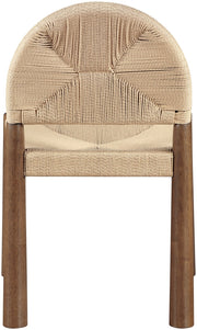 Bohemia Woven Seagrass Cord And Solid Wood Dining Chair in Beige, Set of 2 - 332-C