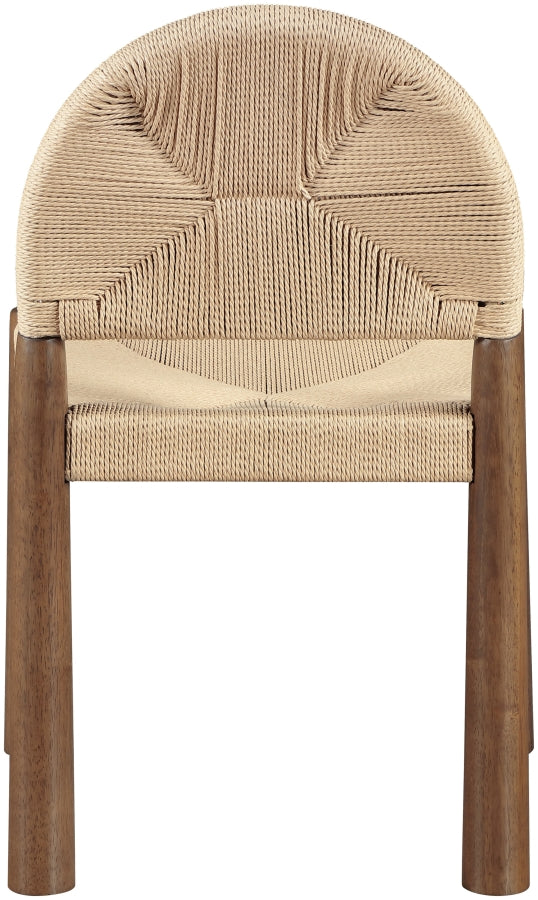 Bohemia Woven Seagrass Cord And Solid Wood Dining Chair in Beige, Set of 2 - 332-C