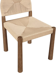 Bohemia Woven Seagrass Cord And Solid Wood Dining Chair in Beige, Set of 2 - 332-C