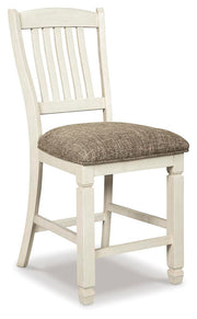 Bolanburg Antique White Counter Height Dining Table and 4 Barstools - D647D37