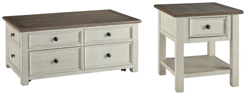 Bolanburg Coffee Table with 1 End Table in Two-tone - PKG008658