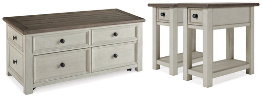 Bolanburg Coffee Table with 2 End Tables in Two-tone - PKG010341
