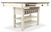 Bolanburg Counter Height Dining Table and 6 Barstools in Two-tone - PKG000176