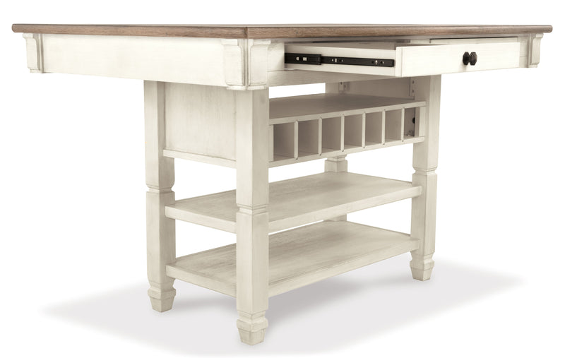 Bolanburg Counter Height Dining Table and 6 Barstools in Two-tone - PKG000176