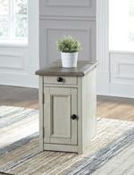 Bolanburg Two - tone Chairside End Table with USB Ports & Outlets - Gate FurnitureEnd Table Chair Side