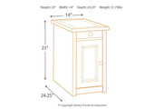Bolanburg Two - tone Chairside End Table with USB Ports & Outlets - Gate FurnitureEnd Table Chair Side