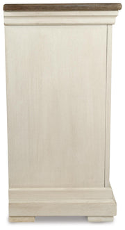 Bolanburg Two-tone Dining Table, 4 Chairs, Bench, Server and Display Cabinet - D647D24