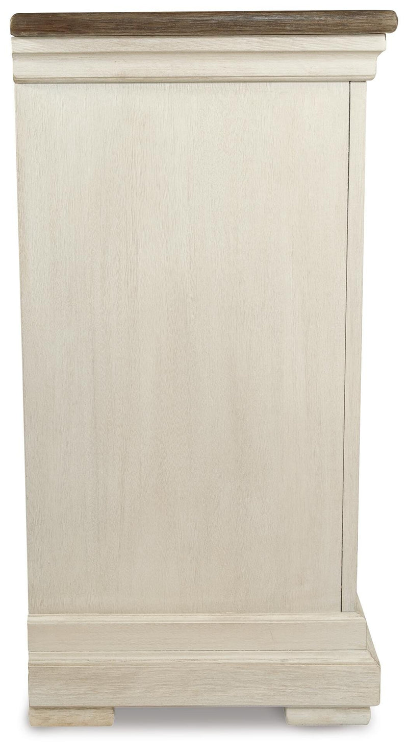 Bolanburg Two-tone Dining Table, 4 Chairs, Bench, Server and Display Cabinet - D647D24