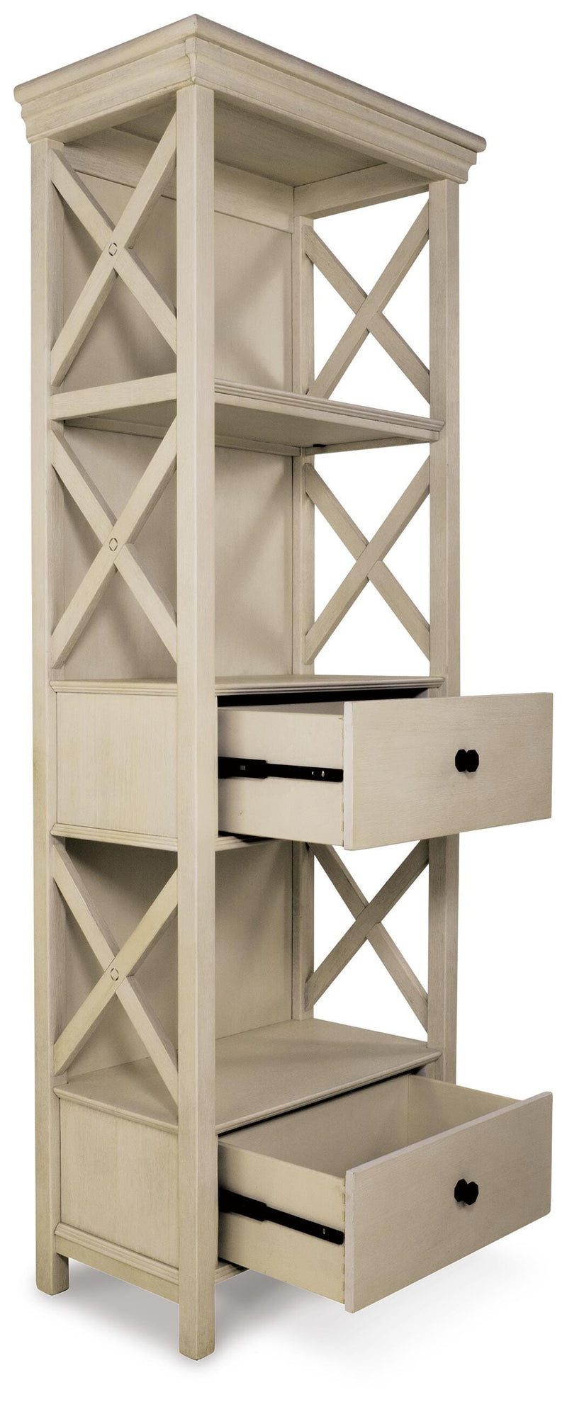 Bolanburg Two-tone Dining Table, 4 Chairs, Bench, Server and Display Cabinet - D647D24