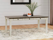 Bolanburg Two-tone Dining Table, 4 Chairs, Bench, Server and Display Cabinet - D647D24