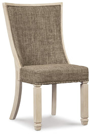 Bolanburg Two-tone Dining Table, 4 Chairs, Bench, Server and Display Cabinet - D647D24