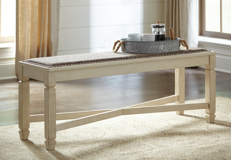 Bolanburg Two-tone Dining Table, 6 Chairs, and Bench - D647D26