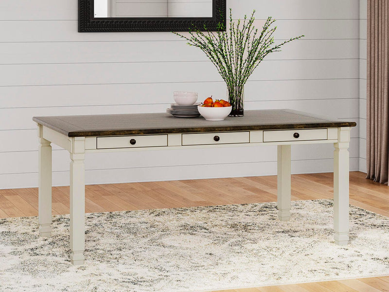 Bolanburg Two-tone Dining Table and 6 Chairs with Server - D647D22