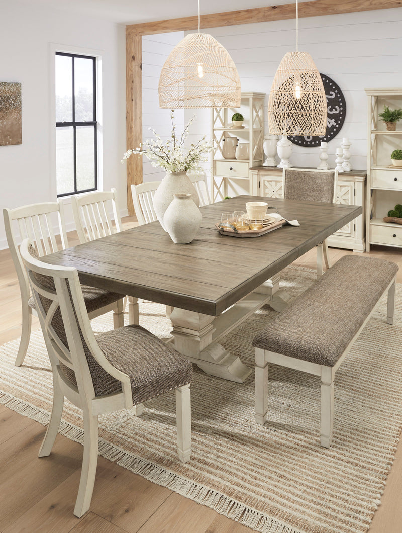 Bolanburg Two - tone Extendable Dining Set - Gate FurnitureDining Room Set