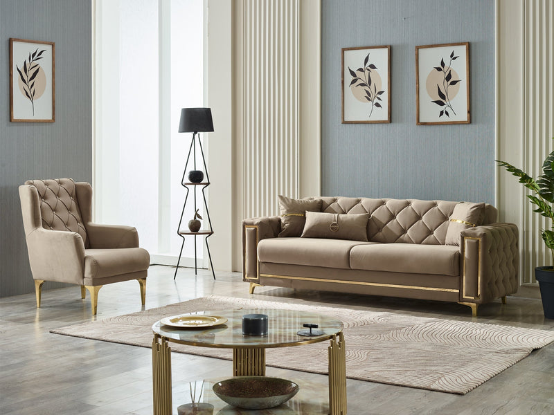 Bolivya 29" Wide Tufted Armchair - Gate FurnitureAccent Chairs