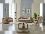 Bolivya 3-pieces (Sofa & Loveseat & Chair) Livingroom Set Beige in Beige - 101-BOL-AN153-321