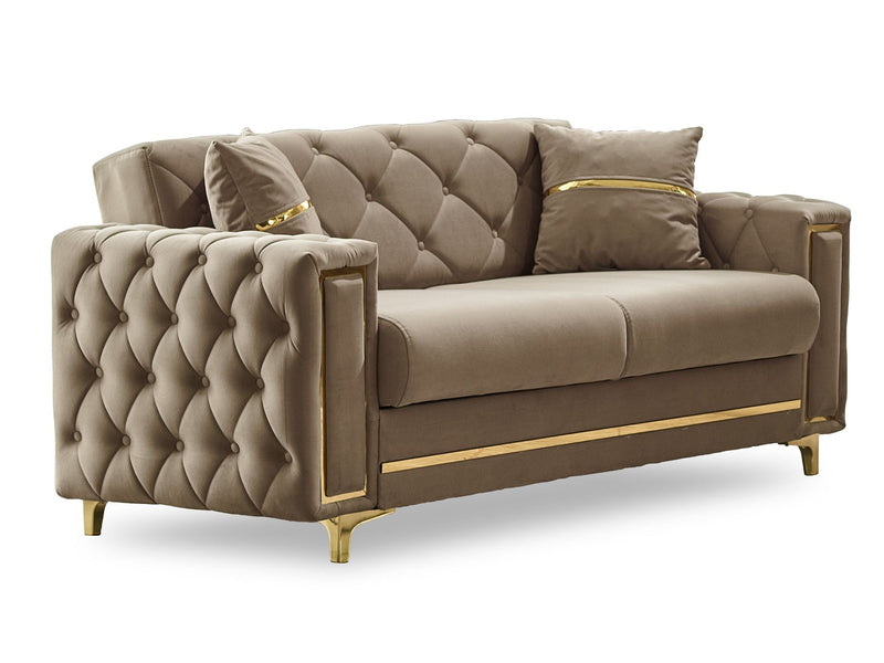 Bolivya 3-pieces (Sofa & Loveseat & Chair) Livingroom Set Beige in Beige - 101-BOL-AN153-321