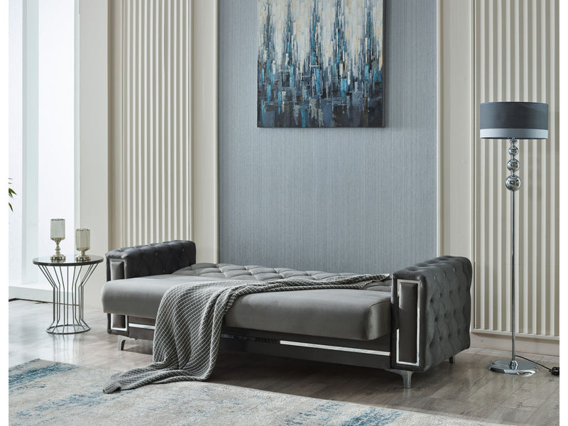 Bolivya 3-pieces (Sofa & Loveseat & Chair) Livingroom Set Grey in Grey - 101-BOL-AN152-321