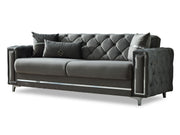 Bolivya 3-pieces (Sofa & Loveseat & Chair) Livingroom Set Grey in Grey - 101-BOL-AN152-321